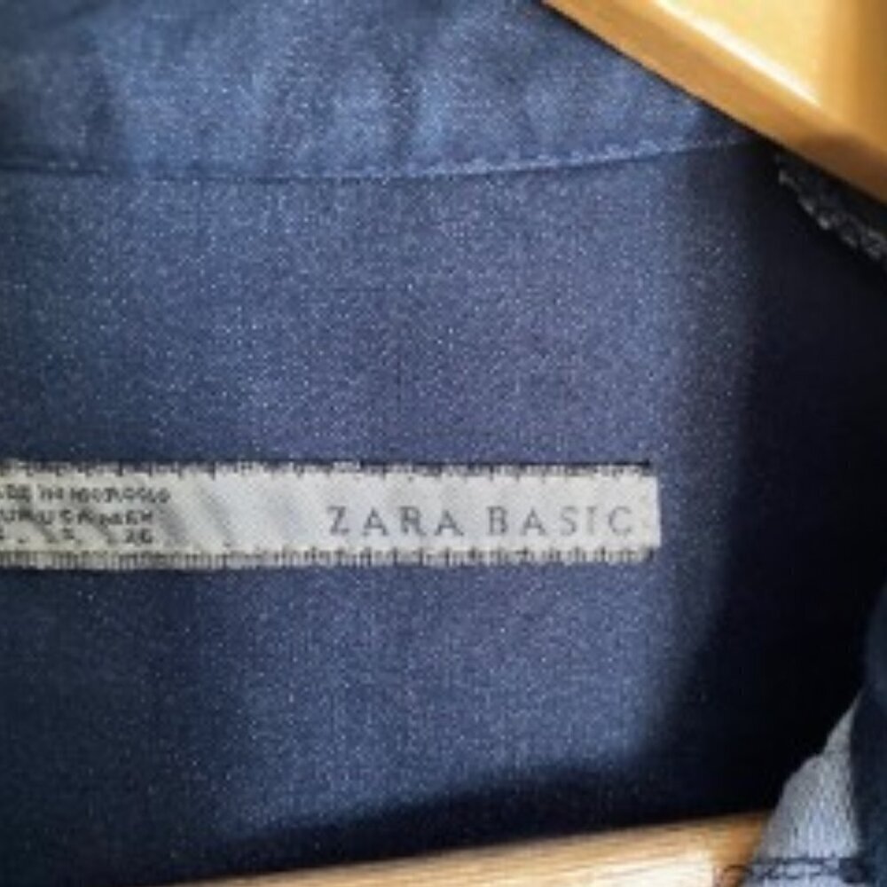 Zara Belted Denim Dress Small - Picture 2 of 3